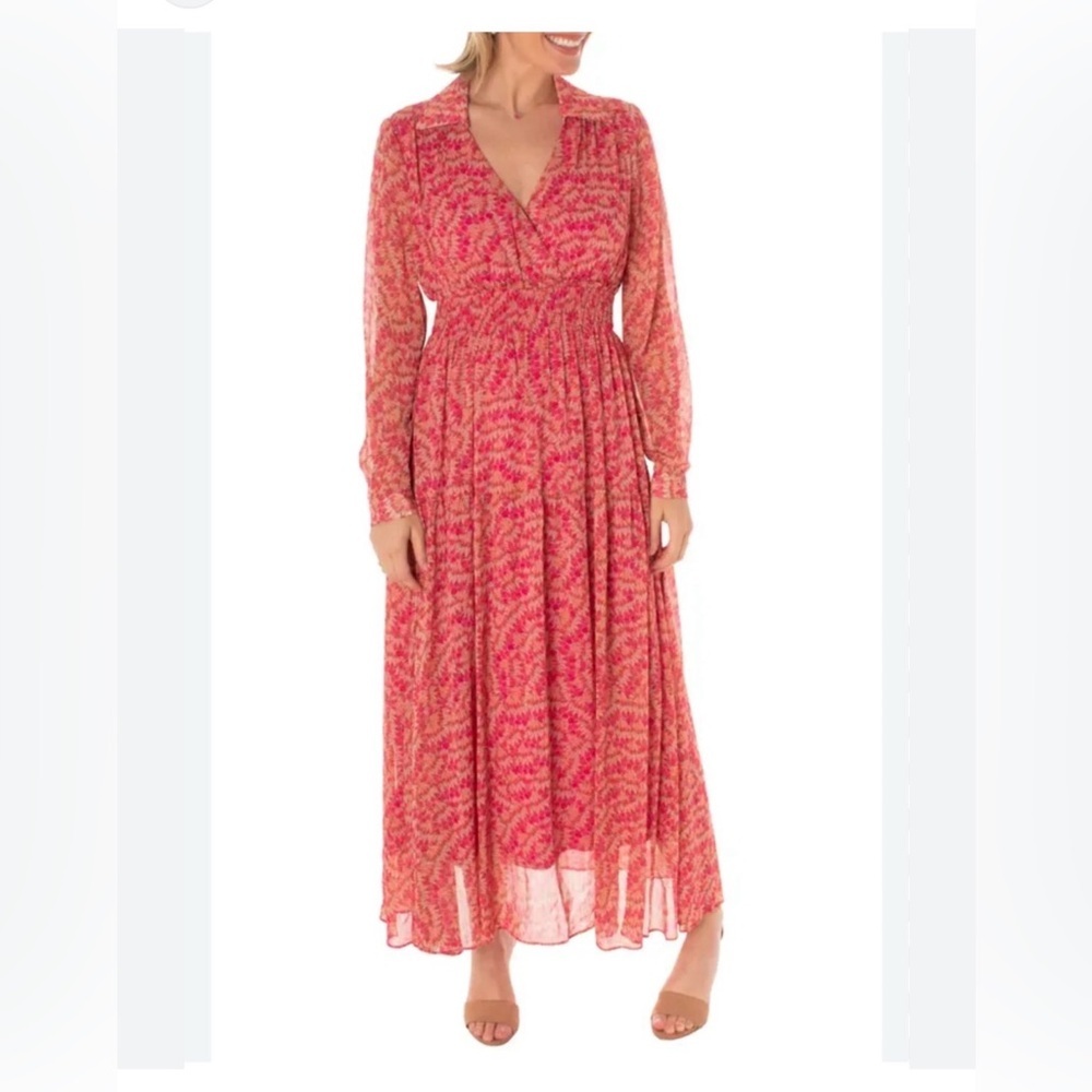 Taylor size 6 Elegant Pink Patterned Dress